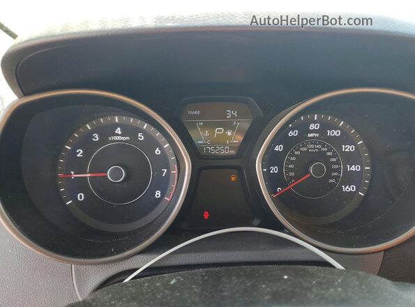 5NPDH4AE0GH700495 2016 HYUNDAI ELANTRA White Widok zestawu wskaźników