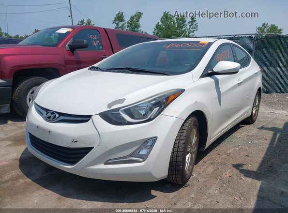 5NPDH4AE0GH702604 2016 HYUNDAI ELANTRA White Առջևի ձախ երեք քառորդ տեսարան