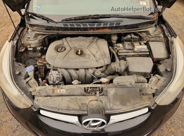 5NPDH4AE0GH704370 2016 HYUNDAI ELANTRA Black Вид задньої частини салону