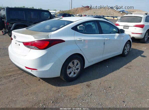 5NPDH4AE0GH721248 2016 HYUNDAI ELANTRA Белый Задняя правая четверть