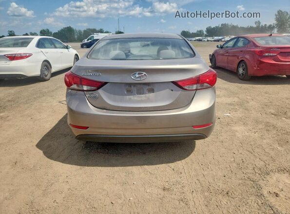 5NPDH4AE0GH727423 2016 HYUNDAI ELANTRA Beige უკანა ხედი