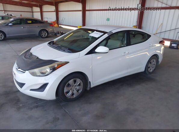 5NPDH4AE0GH727468 2016 HYUNDAI ELANTRA White Передня ліва чверть
