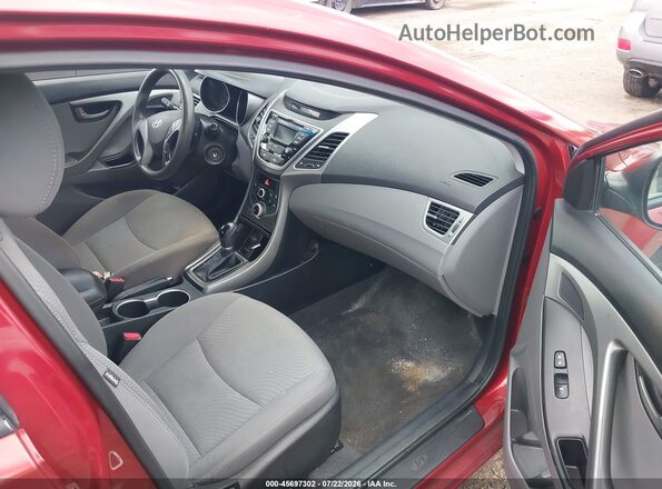 5NPDH4AE0GH729530 2016 HYUNDAI ELANTRA Red Vista interior delantera
