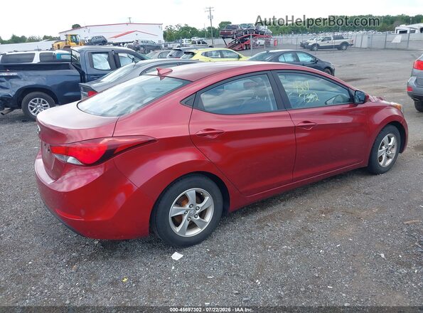 5NPDH4AE0GH729530 2016 HYUNDAI ELANTRA Red Trasero derecho