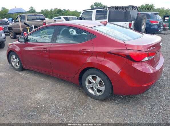 5NPDH4AE0GH729530 2016 HYUNDAI ELANTRA Red Trasero izquierdo