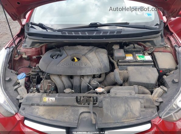 5NPDH4AE0GH729530 2016 HYUNDAI ELANTRA Red Vista trasera