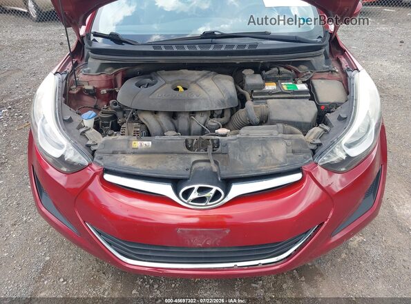 5NPDH4AE0GH729530 2016 HYUNDAI ELANTRA Red Vista frontal