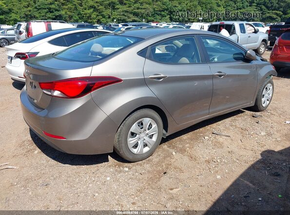 5NPDH4AE0GH732914 2016 HYUNDAI ELANTRA Gray Задня права чверть