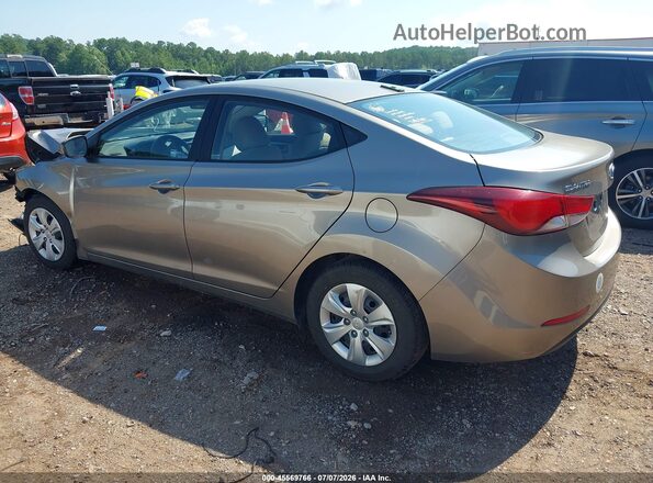 5NPDH4AE0GH732914 2016 HYUNDAI ELANTRA Gray Задня ліва чверть