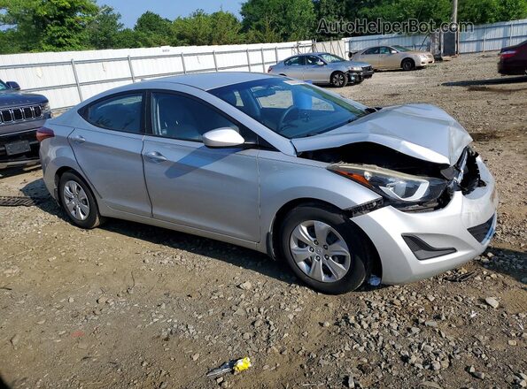 5NPDH4AE0GH759014 2016 HYUNDAI ELANTRA Серебряный Передняя правая четверть