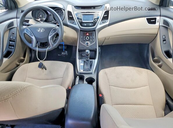 5NPDH4AE0GH768327 2016 HYUNDAI ELANTRA White წინა პანელის ხედი