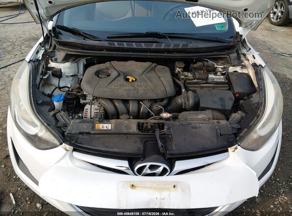 5NPDH4AE1G8732694 2016 HYUNDAI ELANTRA White Widok z tyłu