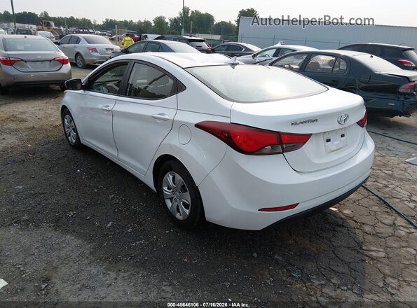 5NPDH4AE1G8732694 2016 HYUNDAI ELANTRA White Tył lewy