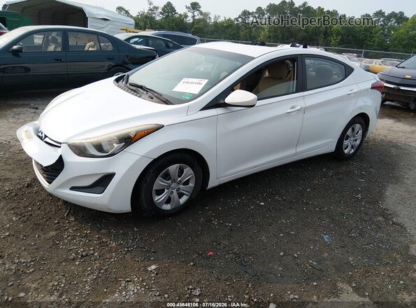 5NPDH4AE1G8732694 2016 HYUNDAI ELANTRA White Przód lewy