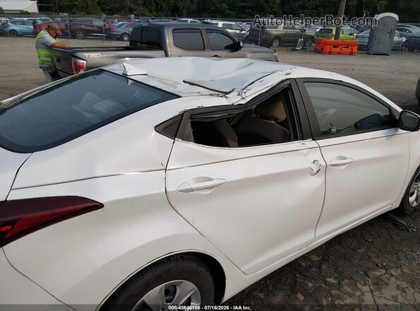 5NPDH4AE1G8732694 2016 HYUNDAI ELANTRA White Widok z przodu