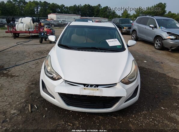 5NPDH4AE1G8732694 2016 HYUNDAI ELANTRA White Widok zestawu wskaźników