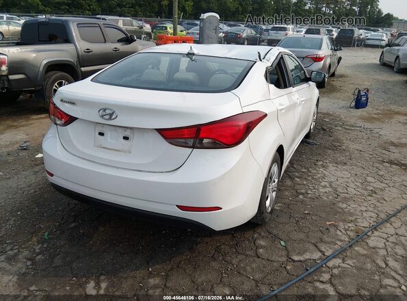 5NPDH4AE1G8732694 2016 HYUNDAI ELANTRA White Tył prawy