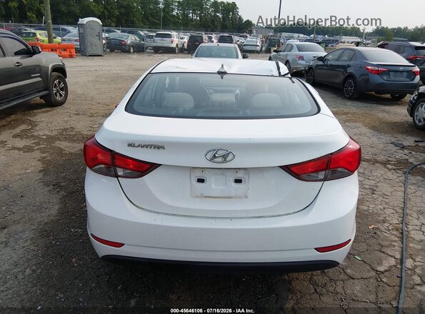 5NPDH4AE1G8732694 2016 HYUNDAI ELANTRA White 