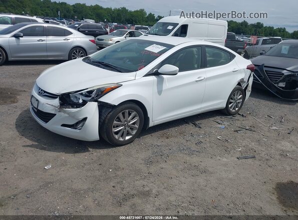 5NPDH4AE1GH656040 2016 HYUNDAI ELANTRA Белый Передняя левая четверть
