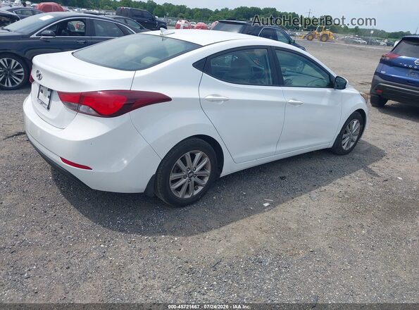 5NPDH4AE1GH656040 2016 HYUNDAI ELANTRA Белый Задняя правая четверть