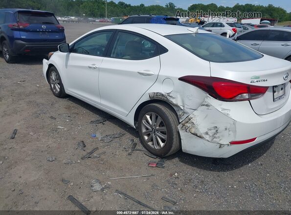 5NPDH4AE1GH656040 2016 HYUNDAI ELANTRA Белый Задняя левая четверть