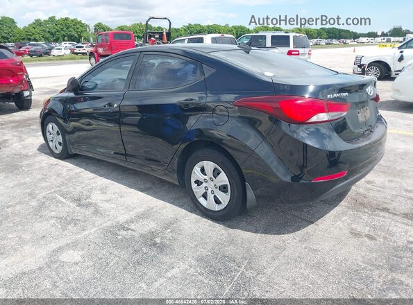 5NPDH4AE1GH668527 2016 HYUNDAI ELANTRA Black Tył lewy