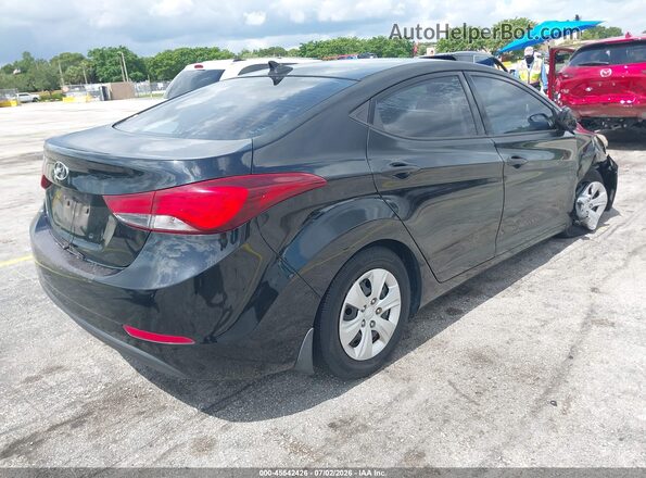 5NPDH4AE1GH668527 2016 HYUNDAI ELANTRA Black Tył prawy