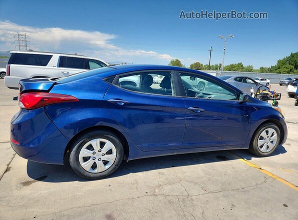5NPDH4AE1GH695355 2016 HYUNDAI ELANTRA Синий Задняя правая четверть