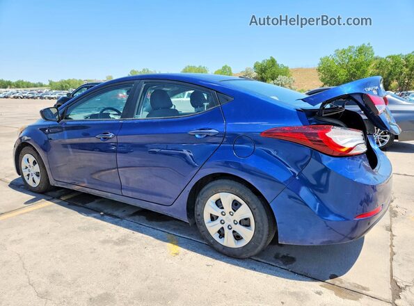 5NPDH4AE1GH695355 2016 HYUNDAI ELANTRA Синий Задняя левая четверть