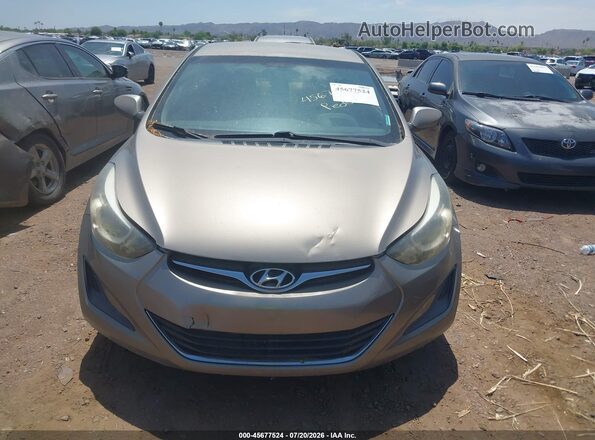 5NPDH4AE1GH721503 2016 HYUNDAI ELANTRA Brown Front view