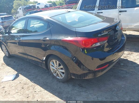 5NPDH4AE1GH722876 2016 HYUNDAI ELANTRA Black უკანა მარცხენა