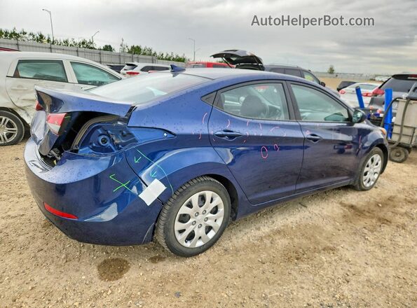 5NPDH4AE1GH725065 2016 HYUNDAI ELANTRA Blue Rear right
