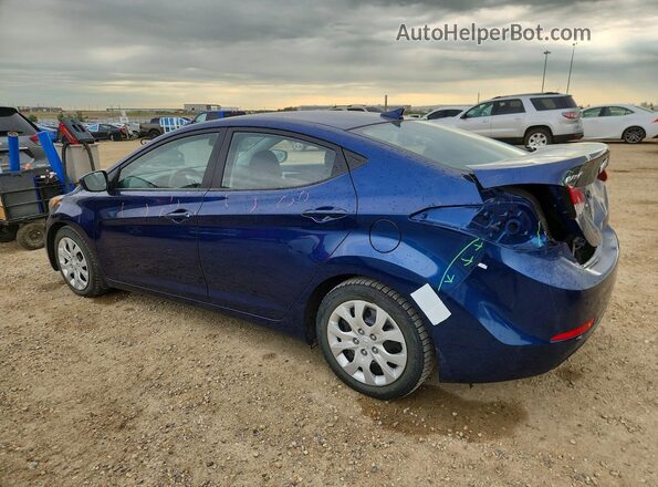 5NPDH4AE1GH725065 2016 HYUNDAI ELANTRA Blue Rear left