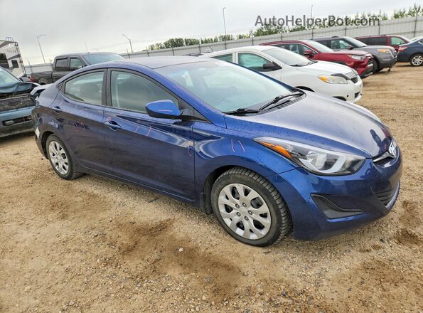 5NPDH4AE1GH725065 2016 HYUNDAI ELANTRA Blue Front right