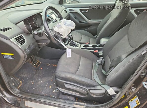 5NPDH4AE1GH731061 2016 HYUNDAI ELANTRA Black Вид салону спереду