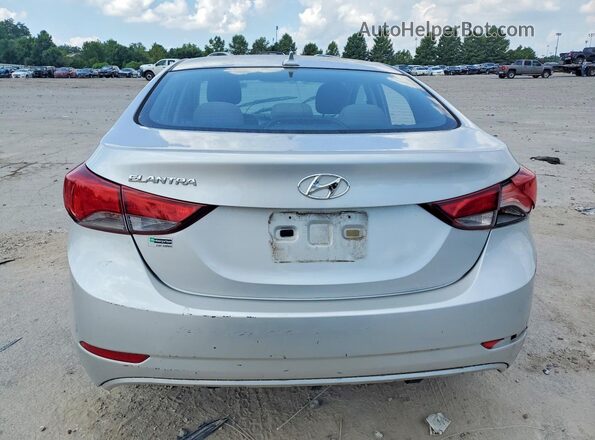 5NPDH4AE1GH735076 2016 HYUNDAI ELANTRA Silver Вид ззаду