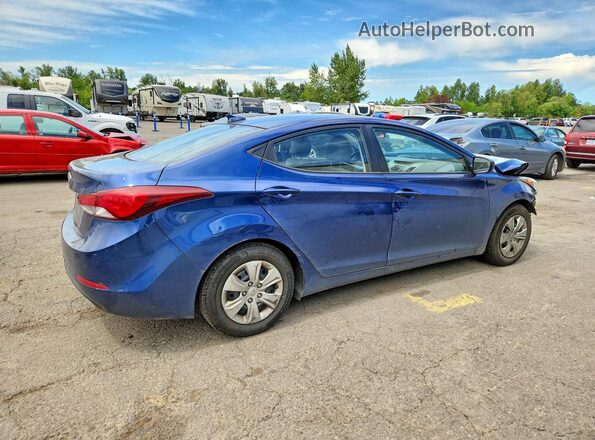 5NPDH4AE1GH736535 2016 HYUNDAI ELANTRA Blue Tył prawy