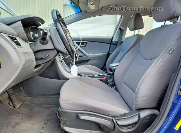 5NPDH4AE1GH736535 2016 HYUNDAI ELANTRA Blue Widok wnętrza z przodu