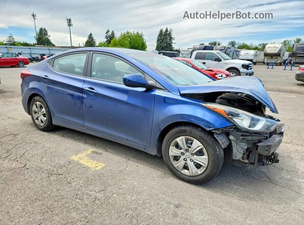 5NPDH4AE1GH736535 2016 HYUNDAI ELANTRA Blue Przód prawy