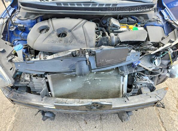 5NPDH4AE1GH736535 2016 HYUNDAI ELANTRA Blue Widok wnętrza z tyłu