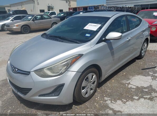 5NPDH4AE1GH757143 2016 HYUNDAI ELANTRA Silver Vista tres cuartos delantera izquierda