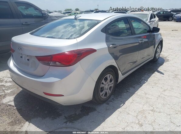 5NPDH4AE1GH757143 2016 HYUNDAI ELANTRA Silver Trasero derecho