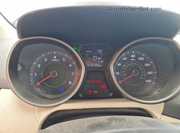 5NPDH4AE1GH782320 2016 HYUNDAI ELANTRA Blue Instrument cluster view