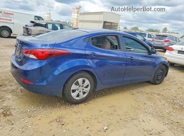 5NPDH4AE1GH782320 2016 HYUNDAI ELANTRA Blue Rear right