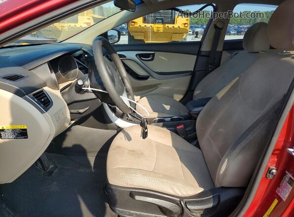 5NPDH4AE1GH795892 2016 HYUNDAI ELANTRA Burgundy Widok wnętrza z przodu