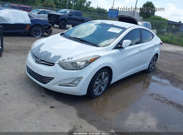 5NPDH4AE2GH655530 2016 HYUNDAI ELANTRA White Առջևի ձախ երեք քառորդ տեսարան