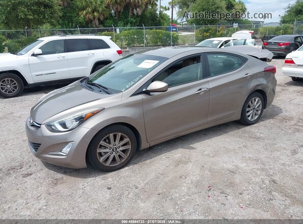 5NPDH4AE2GH656709 2016 HYUNDAI ELANTRA Beige Передня ліва чверть