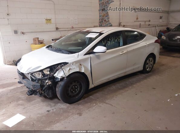 5NPDH4AE2GH674935 2016 HYUNDAI ELANTRA White Առջևի ձախ երեք քառորդ տեսարան