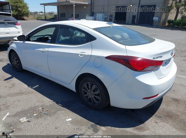 5NPDH4AE2GH685658 2016 HYUNDAI ELANTRA White უკანა მარცხენა