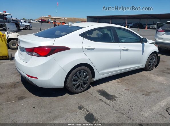 5NPDH4AE2GH685658 2016 HYUNDAI ELANTRA White უკანა მარჯვენა